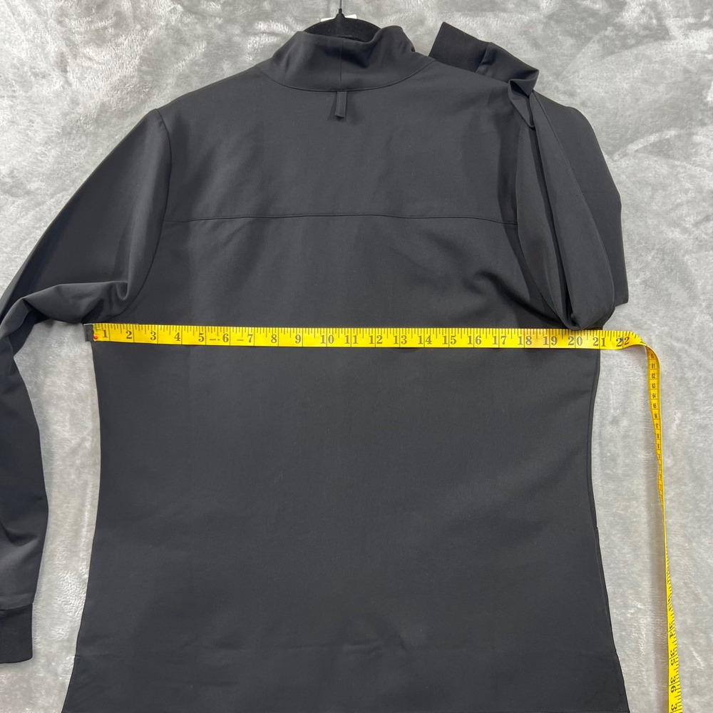 Mandala Scrub Jacket Women Size M Black Equa-Tek Full Zip Mock Neck Pockets - Picture 13 of 14